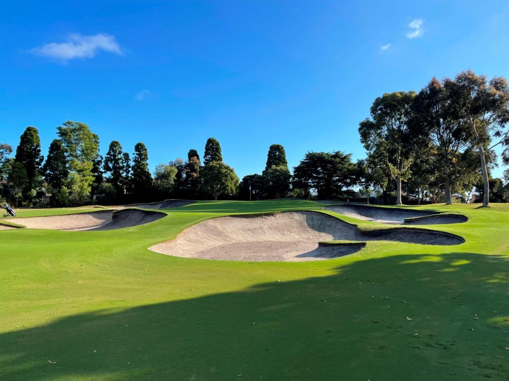 The 15th green at Yarra Yarra Golf Club