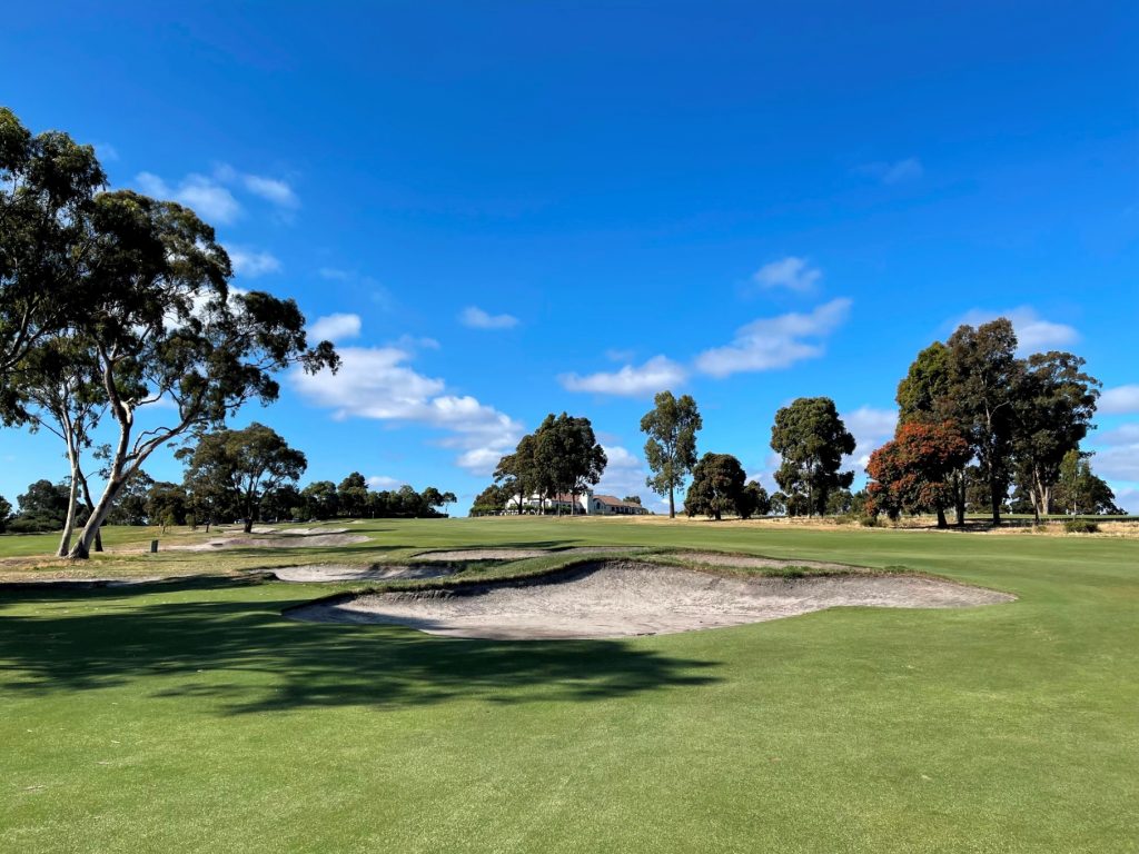 The 9th fairway at Yarra Yarra Golf Club