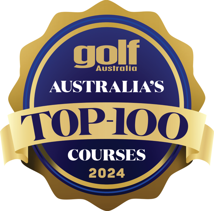 Logo of Golf Australia Magazine Top 100 for 2024